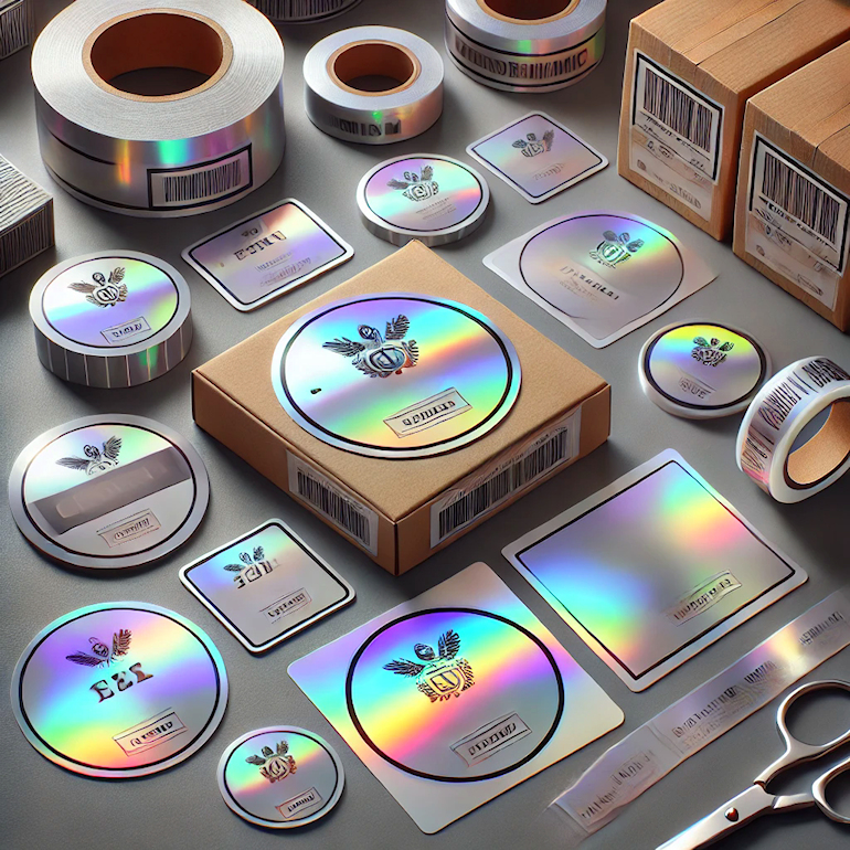 étiquettes sécuritaires holographiques